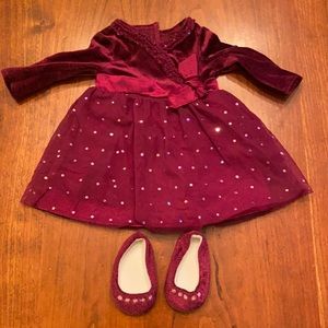 American Girl dress and shoes